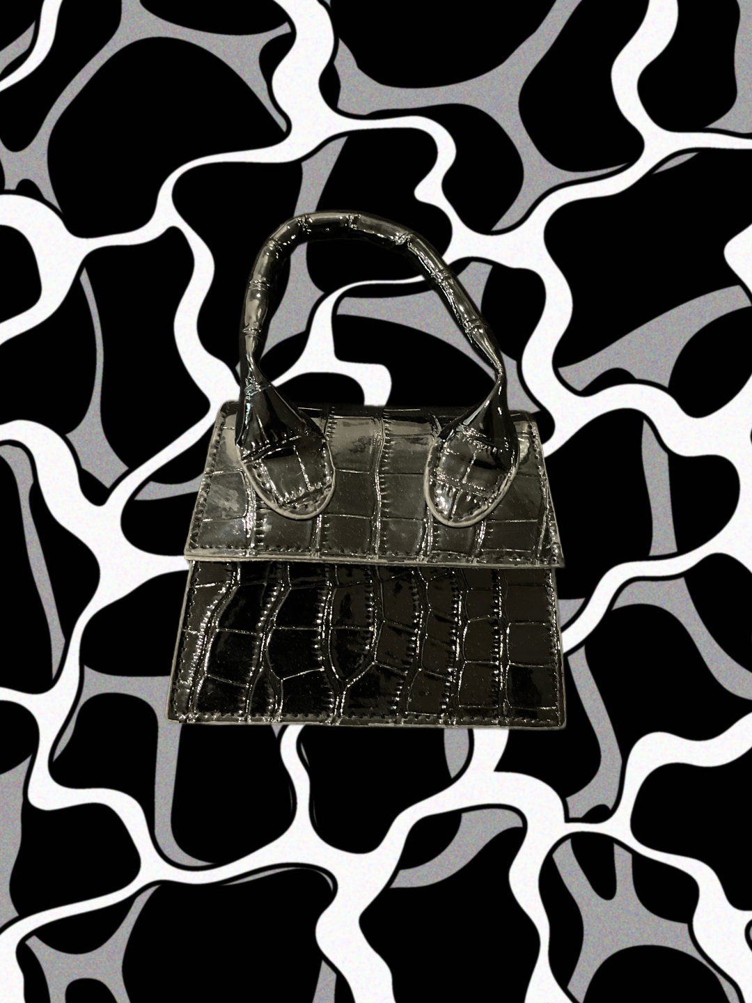 Black Out Croc Mini Bag