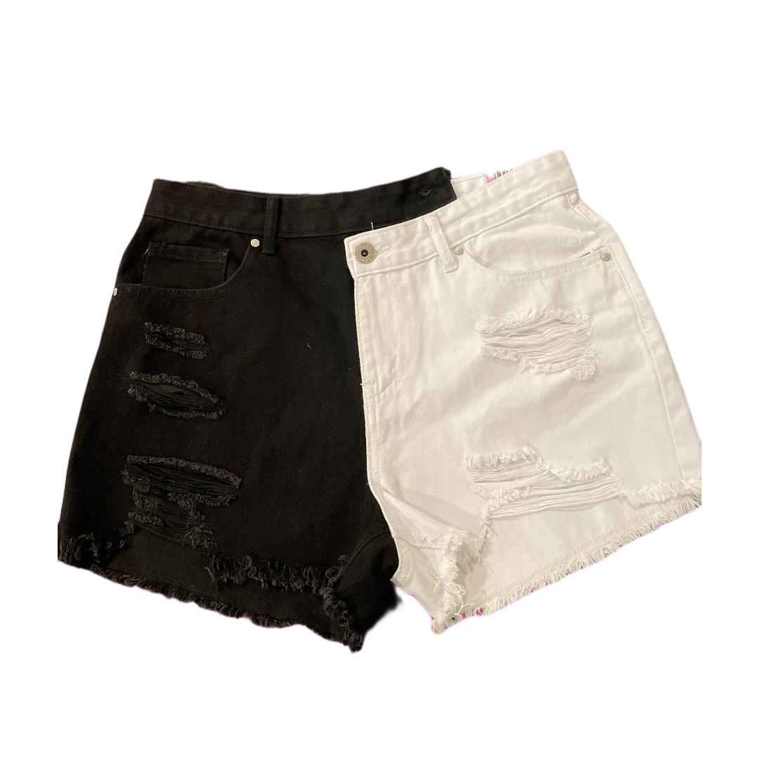 Mix It Up Shorts Black/White