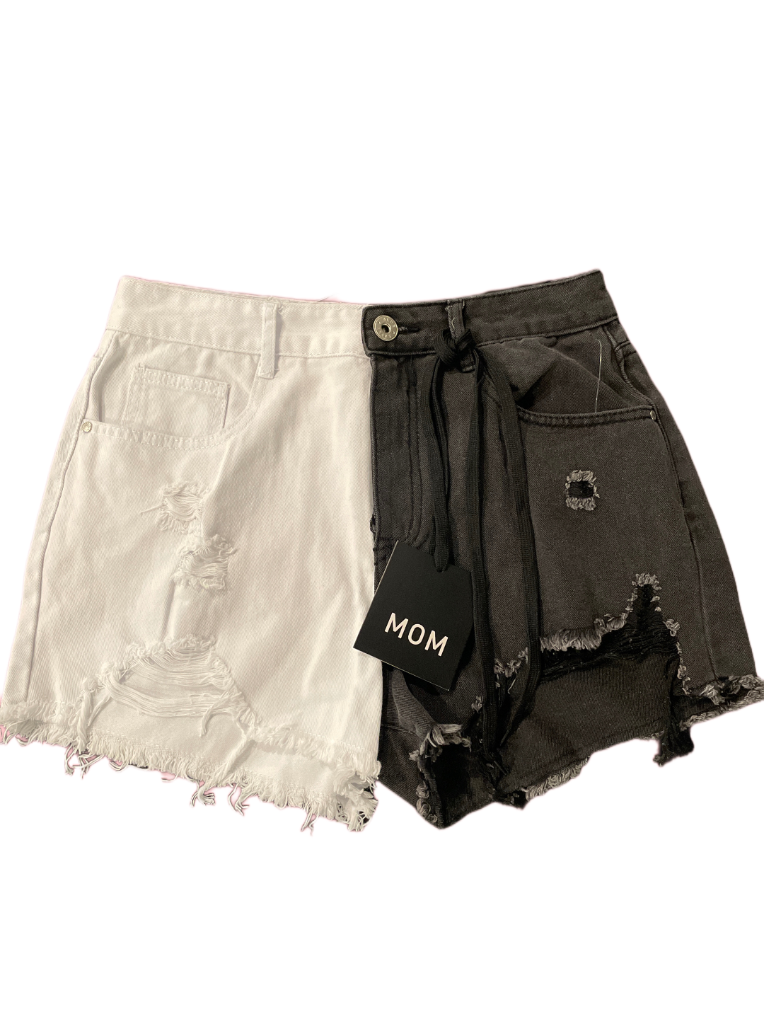 Mix It Up Shorts White/Off Black